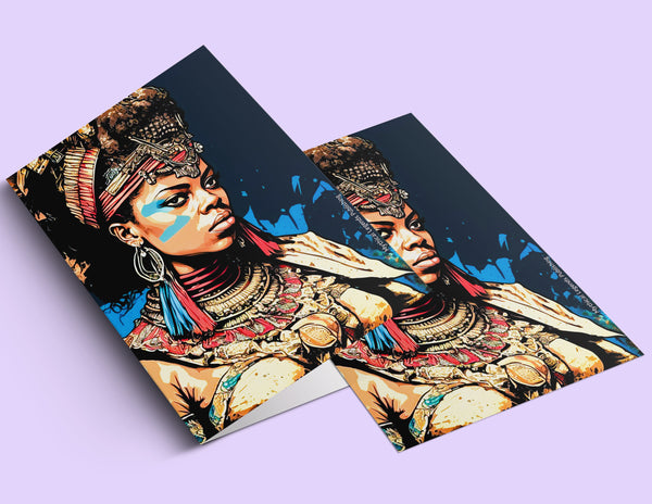 Printable Greeting Card - Egyptian Beauty Five