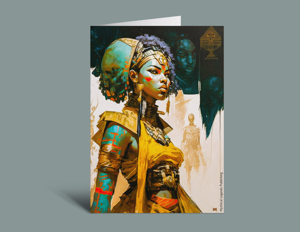 Printable Greeting Card - Egyptian Beauties One - Five Set