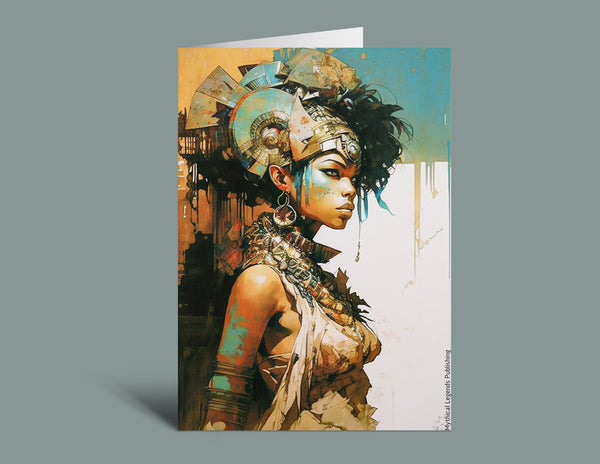Printable Greeting Card - Egyptian Beauties One - Five Set