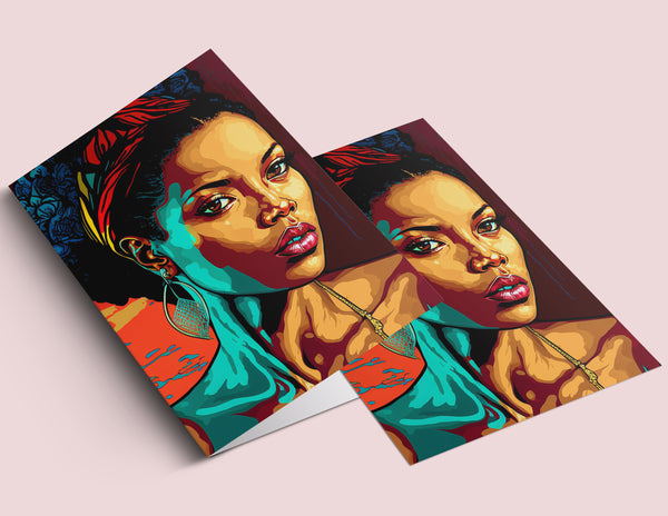 Printable Greeting Card - Beautiful Woman One