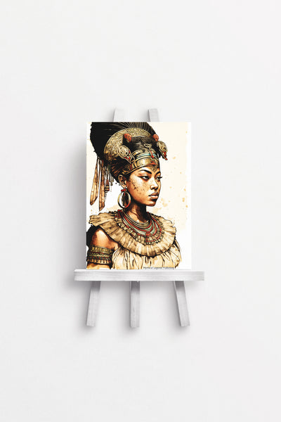 Printable Greeting Card - Egyptian Beauty Three