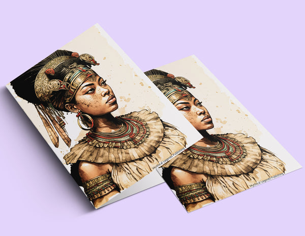 Printable Greeting Card - Egyptian Beauty Three