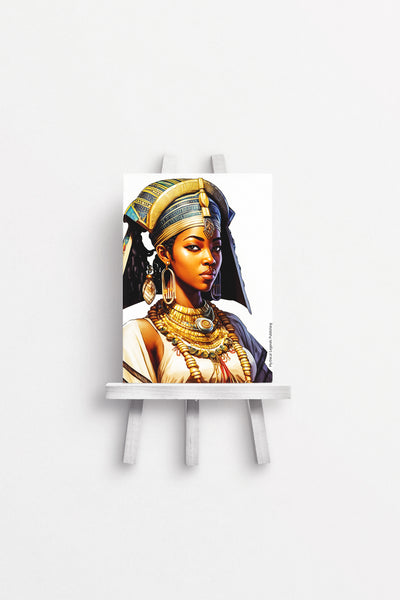 Printable Greeting Card - Egyptian Beauties One - Five Set