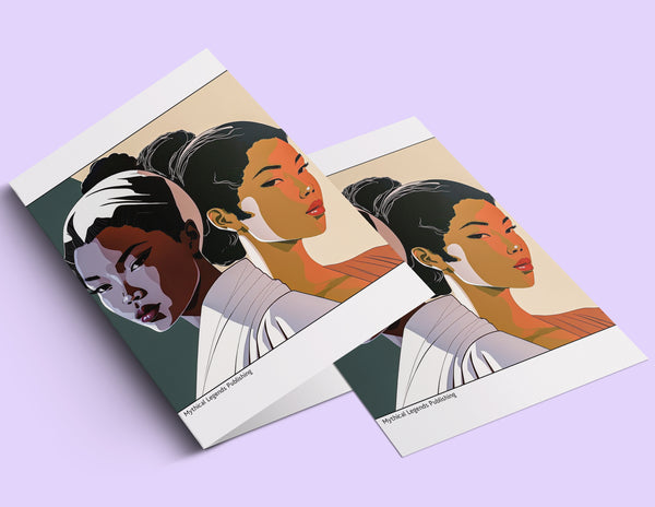 Printable Greeting Card - Beautiful Women Four