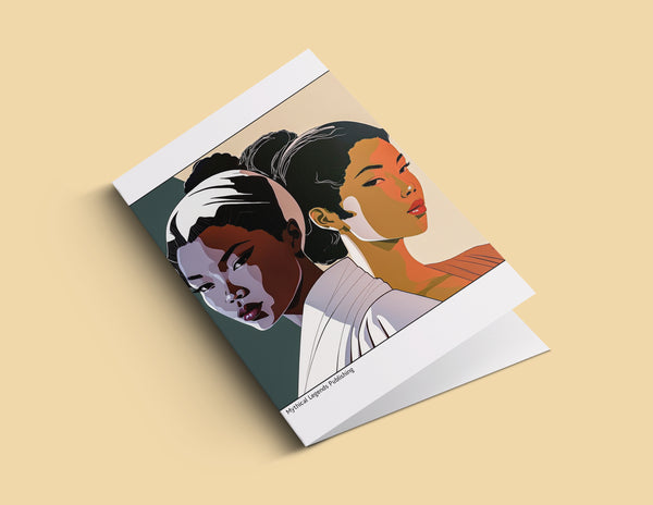 Printable Greeting Card - Beautiful Women Four