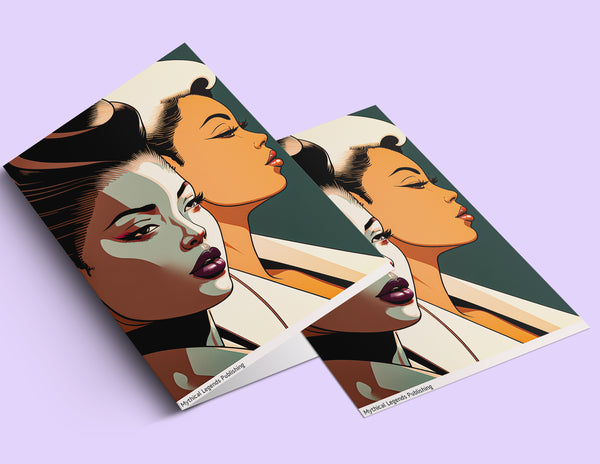 Printable Greeting Card - Beautiful Women One