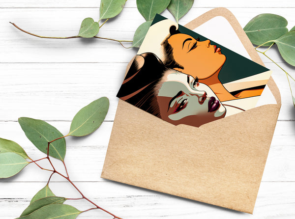 Printable Greeting Card - Beautiful Women One