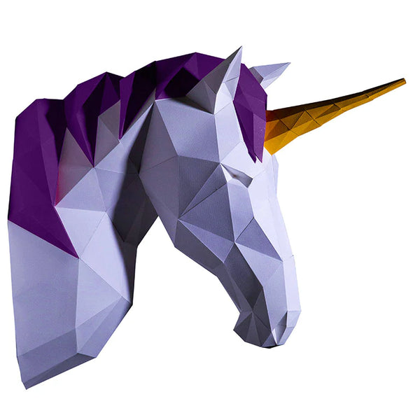 UNICORN HEAD WALL MOUNT ART
