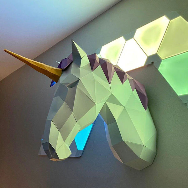 UNICORN HEAD WALL MOUNT ART