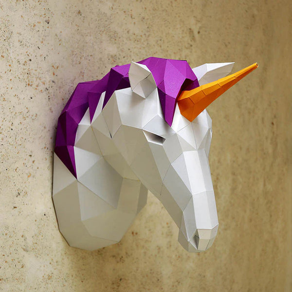 UNICORN HEAD WALL MOUNT ART