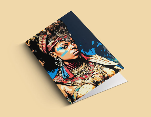 Printable Greeting Card - Egyptian Beauty Five