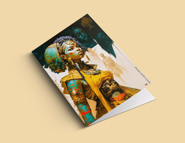 Printable Greeting Card - Egyptian Beauty Four