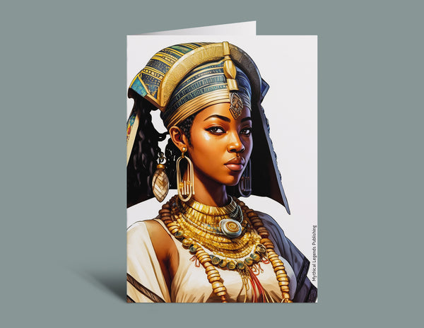 Printable Greeting Card - Egyptian Beauty Two