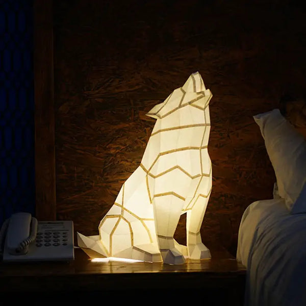 Wolf 3D Paper Model, Lamp
