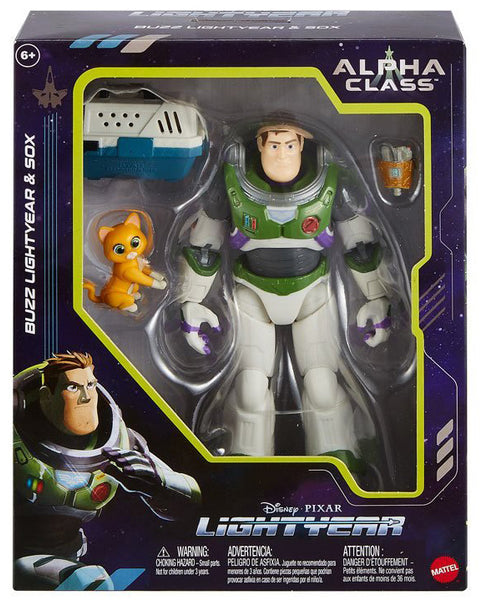 Disney Pixar Lightyear Alpha Class Buzz Lightyear and Sox Action Figures